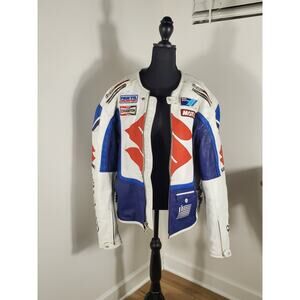 Suzuki ICON Motorbike Riding Jacket Motorcycle Leather Racing Jacket All Sizes